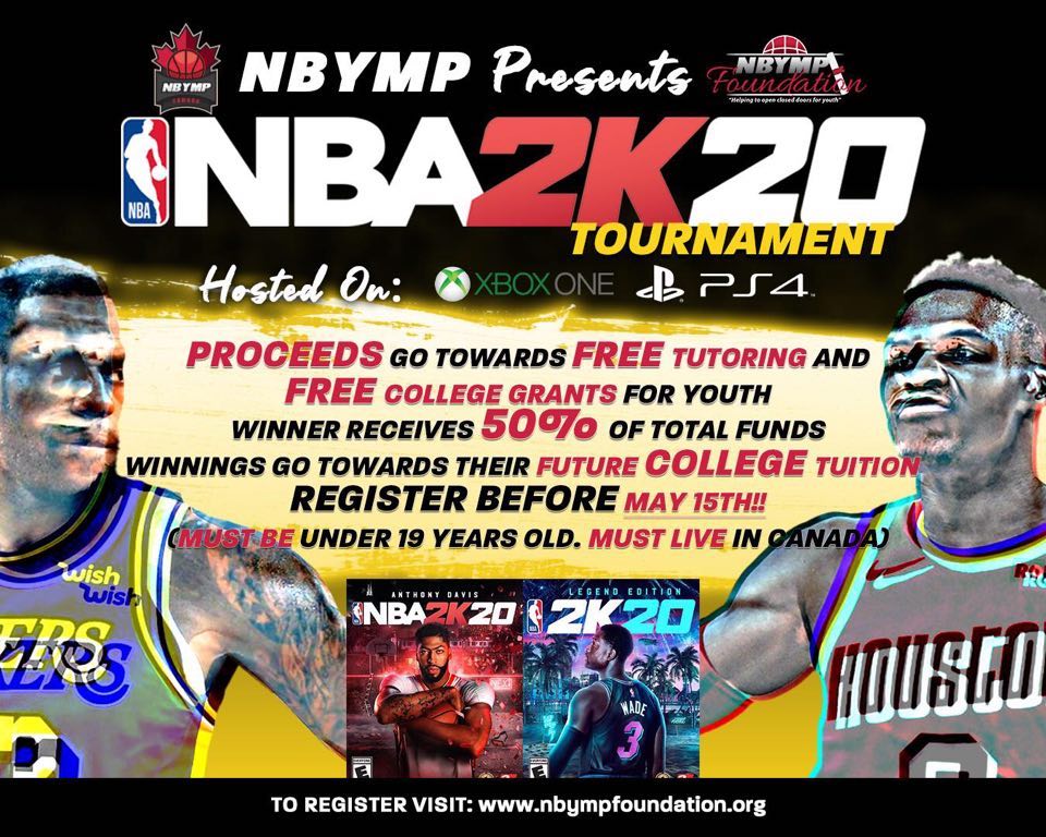 NBYMP Foundation NBA 2k20 Tournament flyer